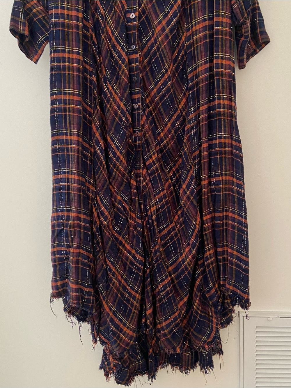Natural Life Hailee Plaid Maxi Shirt Dress Large Country Boho Western Rustic - Picture 3 of 14